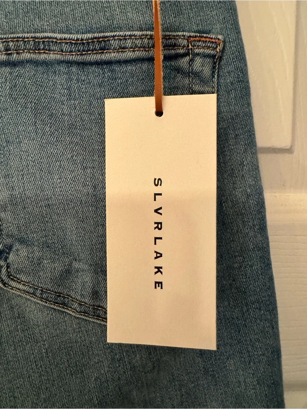 SLVRLAKE Beatnik Ankle Slim High Rise Light Women’s Blue Denim Jeans Size 23 - Picture 6 of 16